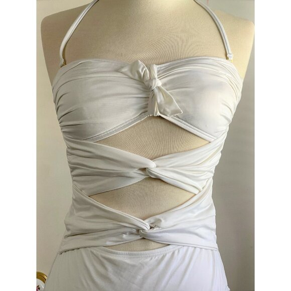 NWT White Maxine One-Piece Sexy Bathing Suit Size 8 - Picture 1 of 3